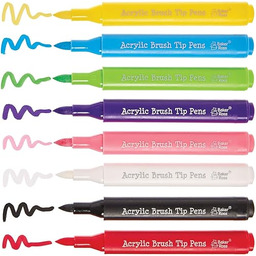 Baker Ross FN282 Akrylowe pisaki z końcówką pędzelkową