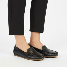 Armodo Mokasyny damskie, cholewka ze skóry naturalnej gładkiej