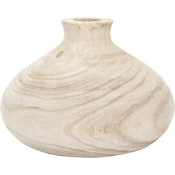 Creative Co-Op Mały drewniany wazon Paulownia (każdy