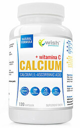 Wish Calcium + Witamina C, 120 kapsułek