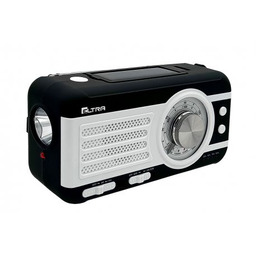 Przenośne radio biwakowe z latarką i powerbankiem