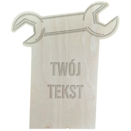 Drewniana tabliczka dla mechanika z własnym nadrukiem