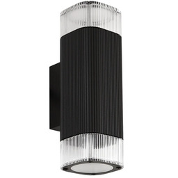 Zewnętrzna Lampa Lindby, Halvar, ściemnialny, czarny, taras, metal,