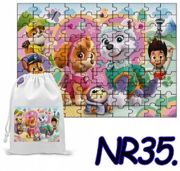 PUZZLE 70 EL. UKŁADANKA PREZENT PSI PATROL PIESKI