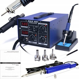 Stacja lutownicza 2w1 Hotair Wep 852D+ 700W kompresor