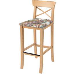 Pokrowiec na krzesło barowe Ingolf z tapicerowanym siedziskiem,
