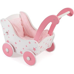 Drewniany wózek dla lalek dla niemowląt do 54