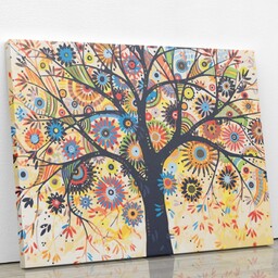 Jesienne drzewo w kalejdoskopie - Malowanie po numerach