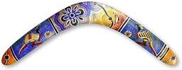 BoomerangFan BoomerangFanABORIGINAL-R 44,5 cm Aborystyczny Bumerang dla praworęcznych