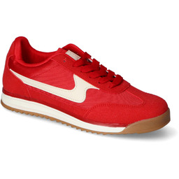 Sneakersy News 25SP30-9099 Czerwone/Beż