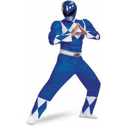 KOSTIUM NIEBIESKIEGO RANGERA MOCNA MUSKULATURA POWER RANGERS MIGHTY