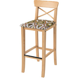 Pokrowiec na krzesło barowe Ingolf z tapicerowanym siedziskiem,