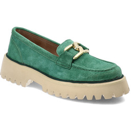 Filippo Zielone Mokasyny Stylowe Obuwie Damskie