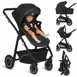 WÓZEK Wielofunkcyjny 3w1 Spacerówka Gondola Fotelik dodatki Lionelo