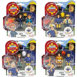 Simba 109251043038 Strażak Sam, zestaw dwóch ruchomych figurek