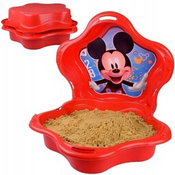 Piaskownica zamykana plastikowa MUSZELKA 2w1 basenik Myszka Mickey