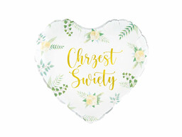 Balony foliowy serce Chrzest Święty - 45 cm