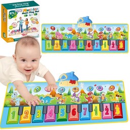 WOOPIE Mata Muzyczna XXL Dinusie 2w1 Pianinko 8