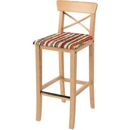 Pokrowiec na krzesło barowe Ingolf z tapicerowanym siedziskiem,