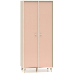 Szafa dwudrzwiowa młodzieżowa MEVEL 02 80cm Różowy, piaskowy
