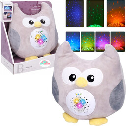 Sowa usypiacz grający kołysanki projektor gwiazd pluszak maskotka