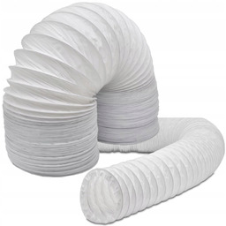 Kanał Elastyczny Wentylacyjny Pcv Przewód Rura 200mm/10m Biały
