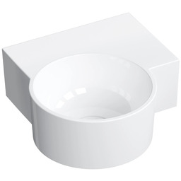 Omnires Ovo M+ umywalka nablatowa/wisząca prawa 33x34 cm