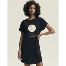 Koszula nocna Dairoku 43729 Czarna