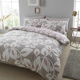 Catherine Lansfield Inga Leaf Blush Komplet pościeli 260x240+65x65(2)