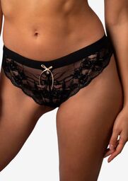 Figi bikini z transparentnej koronki DM-6334 Agio czarne