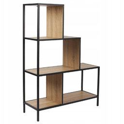 Regał schodkowy Edison M Naturalny Czarny