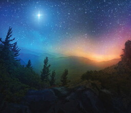 Tło do szopki, Gwiazda Betlejemska 150/130cm