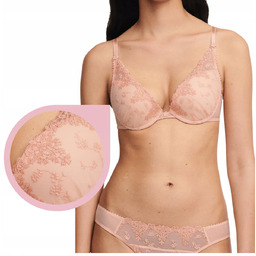 Biustonosz Passionata usztywniany stanik plunge TROPICAL PEACH -