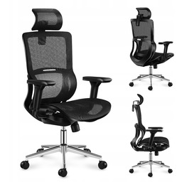 Fotel biurowy obrotowy Mark Adler czarny ergonomiczny regulowany