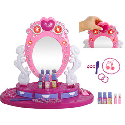 Toaletka dla Dziewczynki Obrotowe Lusterko Różowa ISO TRADE