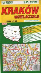 KRAKÓW-WIELICZKA. PLAN MIASTA 1:21500