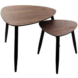 Atmosphera Zestaw 2 stolików kawowych MILEO, trójkątny kształt