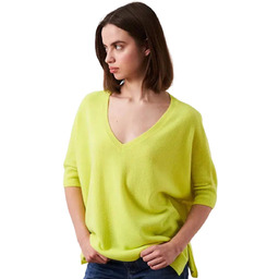 Sweter damski Absolut Cashmere Kate kaszmirowy oversize żółty