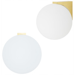 Kinkiet łazienkowy IP44 Aloe szklany klosz kula mleczna