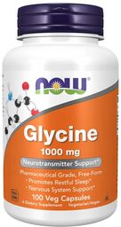 Now Foods Glycine 1000 mg, glicyna, 100 kapsułek