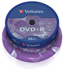 Płyty Verbatim DVD+R 4,7GB 16x - Cake Box