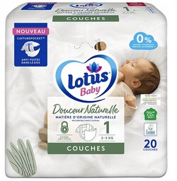 Pieluszki Lotus Baby Douceur Naturelle Rozmiar 1 20