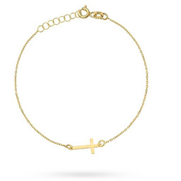 Bransoletka Złota Celebrytka z Krzyżykiem pr 585