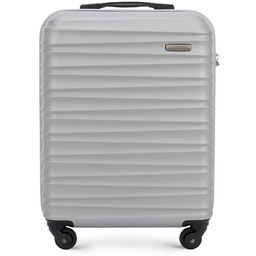 Walizka kabinowa z ABS-u z żebrowaniem szara