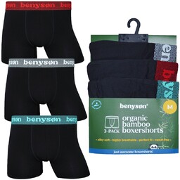 Bokserki męskie bambusowe antybakteryjne 3-pak rozmiar M oddychające