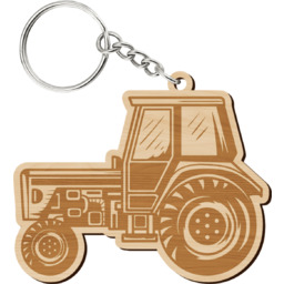 Traktor - drewniany brelok z grawerem dla rolnika