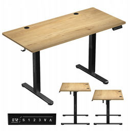 Biurko regulowane elektryczne Mark Adler drewniane komputerowe 120x60