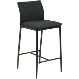 Hoker tapicerowany Demina Actona szary z oparciem nowoczesny