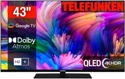 Telewizor Google TV 43'' QLED Telefunken D43Q700M6CW DVBT2