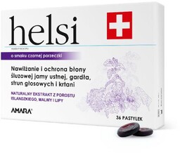 Helsi pastylki do ssania o smaku czarnej porzeczki,